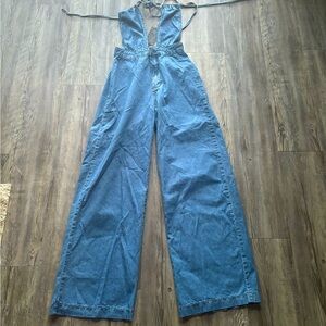 SHEIN denim wide legged jumpsuit